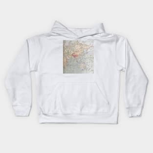 Europe and Asia, antique map 1800s Kids Hoodie